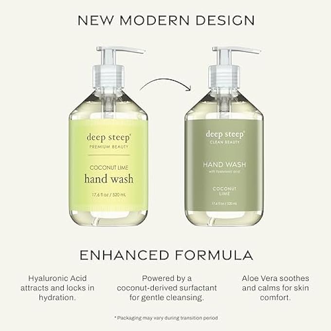 Deep Steep LIQUID HAND WASH, 17.6 OUNCES (COCONUT LIME) - Image 3